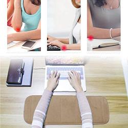 1Pc Computer Wrist Elbow Pad, AUHOKY Upgraded Wrist Rest Arm Pad (Soft, Anti-Slip), Keyboard Wrist Elbow Support Mat for Office Desktop Working Gaming - Less Elbow Pain (7.9 x 23.6 inches) (Camel)