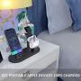 OLEBR 3 in 1 Charging Stand Compatible with iWatch Series 6/SE/5/4/3/2/1, AirPods Pro and iPhone Series 12/11 Series/Xs/X Max/XR/X/8/ 8P/7/7P/6S/6S Plus(Original Charger & Cables Required) Black