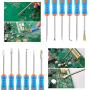 Sainwora 10 Pcs Soldering Accessories Kit Includes 6 Pcs Soldering Assist Aid Repair Tool, Desoldering Pump,Solder Wick & Pocket Pack Solder,Tweezers