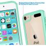 ULAK iPod Touch Case 7th Generation, itouch 6 Case, Slim Hybrid Hard PC Back Cover with Shock Absorption Bumper Conner, Premium Protective Cases for iPod Touch 7th/6th/5th Generation, Green