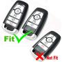 Car Key Fob Skin Cover 2 Pieces Keyless Remote Holder Protector Case Replacement for Ford Fusion 5 Buttons F150 F250 F350 F450 F550 Edge Explorer Mustang F-150 Raptor(Black Blue)