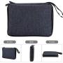 Smilepowo Electronics Organizer, Electronic Travel Universal Cable Organizer Waterproof Bag for USB Cable, Phone, Mini Tablet, Power Bank, Battery Charger, E-Book, SD Card, U Disk, Camera Battery-Blue