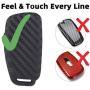 iSaddle for Audi Fob Cover - Carbon Fiber Pattern Car Key Protector for Audi A1 A3 A4 A5 A6 A6L A8 Q2 Q3 Q5 Q7 TT TTS R8 S3 S4 S5 S6 RS3 RS4 RS6 3 Buttons Flip Keyless Entry Smart Key Case/w Keychain