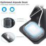 OMOTON Adjustable Apple Watch Stand, Triunity Charging Dock For iWatch, AirPod and iPhone 11/XR/XS/6/7/8 Plus/12 Pro Max, Original Apple Watch Magnetic Charging Cable Required, Black