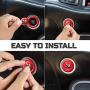 ToolEpic for Dodge Challenger Charger Scat Pack Decal Accessories 2015-2020 - Engine Start Stop Button Overlay Sticker Emblem - Push to Start Button Ruby Red Badge Cover - Perfect for Decals
