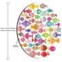 Smooffly Anti Slip Aquarium Fishes Mouse Mat for Desktops, Computer, PC and Laptops, Customized Round Mouse Pad for Office and Home