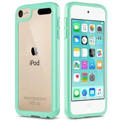 ULAK iPod Touch Case 7th Generation, itouch 6 Case, Slim Hybrid Hard PC Back Cover with Shock Absorption Bumper Conner, Premium Protective Cases for iPod Touch 7th/6th/5th Generation, Green