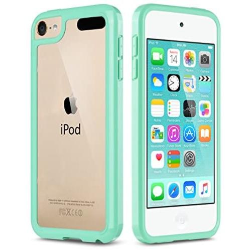 ULAK iPod Touch Case 7th Generation, itouch 6 Case, Slim Hybrid Hard PC Back Cover with Shock Absorption Bumper Conner, Premium Protective Cases for iPod Touch 7th/6th/5th Generation, Green