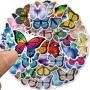 50 Pcs Non-repeative Waterproof Vinly Cute Stickers Pack of Butterfly,Funny Animals Stickers for Laptop MacBook Skateboard Flasks Waterbottles Phone,Stickers for Kids Teens Boys Girls Toddlers.