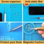 Opening Pry Tool Repair Kit with Anti-Static Wrist Strap ESD Safe Insulation Silicone Soldering Mat Heat Resistant Magnetic Work Pad, Bars, Spudgers, For Laptop Computer Electronics by DREMINOVA