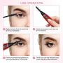 JDO Heated Eyelash Curler Electric Eyelash Curler USB Rechargeable Electronic Eye Lashes Curling Comb Quick Heating Long Lasting (Red#2)