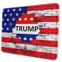 American USA Trump Flag Mouse Pad with Stitched Edge, Premium-Textured Gaming Mouse Mat, Non-Slip Rubber Base Mousepad for Laptop, Computer & PC, 10.2x8.3x0.12 inch