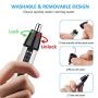 Ear and Nose Hair Trimmer for Men,Professional USB Rechargeable Nostril Nasal Hair Vacuum Cleaning System,4 in 1 Lightweight Waterproof Hair and Beard Clippers for Women (White)