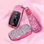 Royalfox(TM) Luxury 3 4 Buttons 3D Bling Smart keyless Entry Remote Key Fob case Cover for Mercedes-Benz E-Class S-Class W213 2016 2017 2018 2019,with Keychain (Pink) Royalfox(TM) Luxury 3 4 Buttons 3D Bling Smart keyless Entry Remote Key Fob case Cover for Mercedes-Benz E-Class S-Class W213 2016 2017 2018 2019,with Keychain (Pink)