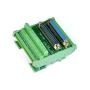Electronics-Salon DB37 D-SUB DIN Rail Mount Interface Module, Male/Female, DSUB Breakout Board.