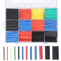 750 PCS Heat Shrink Tubing Assortment, Preciva 2: 1 Heat Shrink Tubing Sleeving Kit Electrical Wire Cable Wrap Assortment Waterproof (5 Colors 12 Sizes)