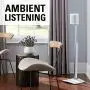 Sanus Adjustable Height Wireless Speaker Stands Designed for SONOS ONE, ONE SL, Play:1, and Play:3 - Tool-Free Height Adjust Up to 16'' with Built in Cable Management - Single White - WSSA1-W1