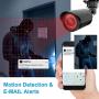 Rraycom 8CH 1080P HD-TVI Security Camera System DVR with 4PC HD 2000TVL 1.0MP Home/Outdoor Weatherproof Security Camera,1TB Hard Drive,115ft Night Vision, Remote Access, Motion Alerts