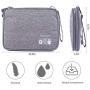 Universal Electronics Accessories Organizer, Waterproof Portable Cable Organizer Bag,Travel Gear Carry Bag for Cables (L, Black) (Grey, L)