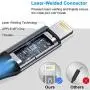 iCrius iPhone Charger Cable, MFi Certified 6ft LED Light Up Visible Flowing Lightning Charger Charging Cord Compatible with iPhone12 Plus/XS/XR/X /8 Plus / 8/7 Plus / 7, iPod Touch More