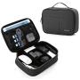 BAGSMART Electronics Travel Organizer Bag for Adaptors, Chargers, iPhone, ipad air, ipad Mini, 9.7 Ipad Pro, Kindle, Black