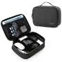 BAGSMART Electronics Travel Organizer Bag for Adaptors, Chargers, iPhone, ipad air, ipad Mini, 9.7 Ipad Pro, Kindle, Black