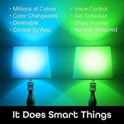 Geeni Prisma 1050 Lumens A21 Wi-Fi Multicolor Light Bulbs (2700K), 4-Pack – Dimmable LED Bulbs, 75-Watt Equivalent – No Hub Required – Works with Amazon Alexa, The Google Assistant