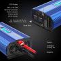 Pure Sine Wave 2000Watt Car Power Inverter Converter DC 12V to 120V AC with Remote Control and LCD Display 1 AC Terminal Block 2 AC Outlets 2x2.4A USB Ports for RV Truck Boat by VOLTWORKS (12VBlue)
