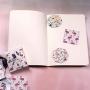 Flamingo Notebook Line-Mounted Note Book Grid Page Manual Portable Small Soft Copy Creative Stationery 4pcs/Set