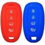 2Pcs Coolbestda 4buttons Key Fob Cover Skin Remote Case Keyless Entry Wallet Shell for Hyundai Kona Azera Grandeur IG Red Blue 2Pcs Coolbestda 4buttons Key Fob Cover Skin Remote Case Keyless Entry Wallet Shell for Hyundai Kona Azera Grandeur IG Red Blue