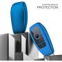 ELOHEI for Mercedes Benz Key Fob Cover, Premium Soft TPU Stripes 360 Degree Full Protection Key Case Cover for Mercedes Benz E Class, 2018 up S Class, 2017 2018 W213 Keyless Smart Key Fob (Blue)