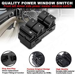 CIIHON Front Driver Side Master Power Window Switch for Silverado GMC Sierra 1500 2500HD 3500HD Yukon Traverse HHR Buick Enclave Replace # 20945129 25789692 25951963 D1954F (Black)