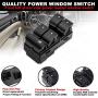 CIIHON Front Driver Side Master Power Window Switch for Silverado GMC Sierra 1500 2500HD 3500HD Yukon Traverse HHR Buick Enclave Replace # 20945129 25789692 25951963 D1954F (Black)