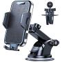 VICSEED [2021 Military-Grade Doesnt Melt & Stuck] Cell Phone Holder for Car Phone Holder Mount Strong Suction Phone Car Holder Dashboard Windshield Car Vent Phone Mount Fit for All Mobile Phones