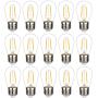 15 Pack-LED S14 Replacement Bulbs, LED Filament Bulb, 2W(20W Equivalent), Fits for Outdoor String Lights/Patio Lights, Warm 2700K, Dimmable, E26 Standard Screw Base, Clear Glass (2W-15 Pack)