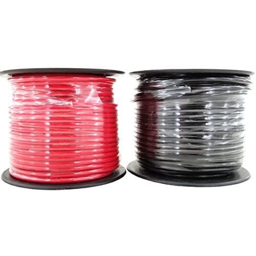 14 Gauge Copper Clad Aluminum CCA Flexible Low Voltage Primary Wire in 100 ft Roll Red Black Combo (200 Feet Total) for Car Audio Video 12 Volt Trailer Harness Wiring (Also Available in 16 Guage)