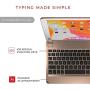 Brydge 10.2 Wireless Keyboard | Compatible with iPad (7th Gen, 2019 & 8th Gen, 2020) | Backlit Keys | Long Battery Life | (Gold)