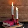LED Taper Candles, Flameless Battery Operated Candle, Realistic Flickering Dripping Electric Taper Candles, Warm White Bulb, Pack of 6