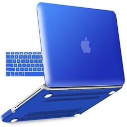 IBENZER MacBook Pro 13 Inch case A1278 Release 2012-2008, Plastic Hard Shell Case with Keyboard Cover for Apple Old Version Mac Pro 13 with CD-ROM, Royal Blue, P13RBL+1A