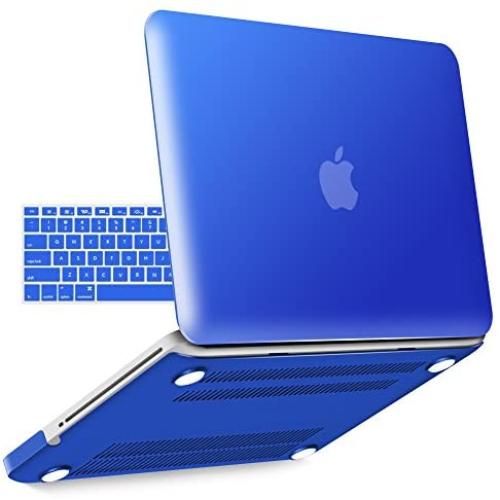 IBENZER MacBook Pro 13 Inch case A1278 Release 2012-2008, Plastic Hard Shell Case with Keyboard Cover for Apple Old Version Mac Pro 13 with CD-ROM, Royal Blue, P13RBL+1A