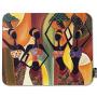 Mugod African Women Mouse Pad Four Sexy African Womens with Beautiful Dress Dance Mouse Mat Non-Slip Rubber Base Mousepad for Computer Laptop PC Gaming Working Office & Home 9.5x7.9 Inch