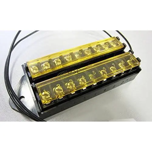 8 Way Terminal Block Bus Bar, Splits 1 Input to 8 Out (18AWG Power Lead and with Cover) 8 Way Terminal Block Bus Bar, Splits 1 Input to 8 Out (18AWG Power Lead and with Cover)