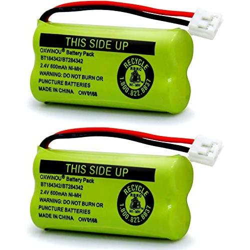 BT18433 BT-18433 BT28433 BT184342 BT-184342 BT284342 BT1011 BT-1011 OXWINOU Replacement Battery for AT&T and Vtech BT-8300 BATT-6010 89-1326-00-00 89-1330-01-00 CPH-515D Cordless Phone(Pack of 2)