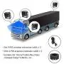 9'' AHD Truck Parking Backup System & Built-in DVR Surveillance IPS Screen 4 Cameras 4-Channel Separate 720P HD Recording for Truck Bus Trailer Motorhome 12V-24V No-Light Night Vision 4-PIN Shockproof
