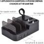 KeyEntre 6 Port USB Charging Station Multi Device USB Charging Dock Station HUB Desktop Charger Stand Organizer Compatible for iPhone ipad Airpods pro iwatch Kindle Tablet Multiple Devices, Black