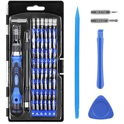 Syntus Precision Screwdriver Set, 63 in 1 with 57 Bits Screwdriver Kit, Magnetic Driver Electronics Repair Tool Kit for iPhone, Tablet, Macbook, Xbox, Cellphone, PC, Game Console, Blue