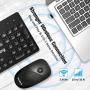 VicTsing Wireless Keyboard and Mouse [Whisper Quiet], 2.4G Wireless Keyboard Mouse Combo, Cordless Computer Keyboard and Silent Mouse, Nano USB Receiver for PC Laptop Chromebook Notebook Windows,Black