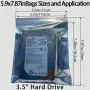 Daarcin Antistatic Bags, 40pcs 4 Sizes Mixed ESD Bags with Labels for Hard Drive HDD ESD Shielding Bags for Varieties of Electronic Device (4MixedSize)