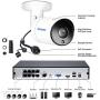 AIHOWS 5Mp PoE Home Security Camera System with 4 IP Surveillance Cameras, 8CH H.265 NVR Home Surveillance Video System Cover 2TB HDD for 24/7 Sound & Video Recording