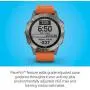 Garmin fenix 6 Sapphire, Premium Multisport GPS Watch, Features Mapping, Music, Grade-Adjusted Pace Guidance and Pulse Ox Sensors, Titanium with Orange Band